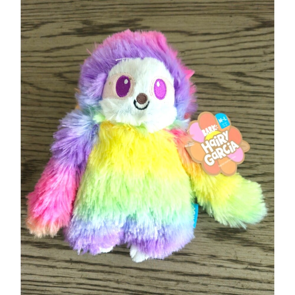 BARK BarkBox Original Subscription Hairy Garcia Peace & Fluff Dog Toy M/L - NWT